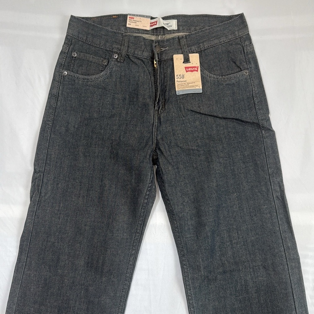 LEVI’S 550 Humboldt Relaxed Fit Tapered Denim Jean black Size 20 Reg 30x30